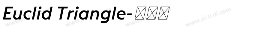Euclid Triangle字体转换